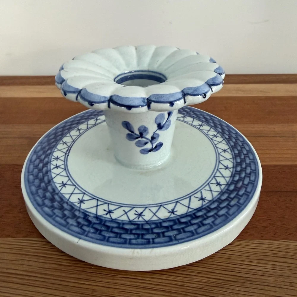 Royal Copenhagen Tranquebar Blue Candle Holder
